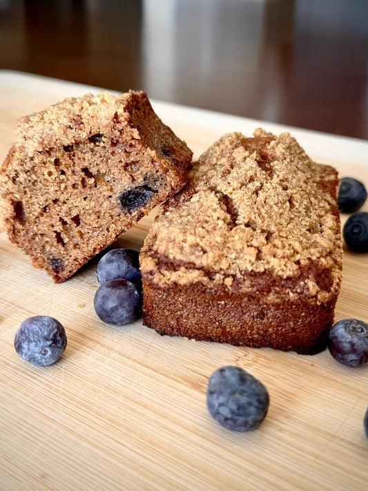 Blueberry Crumble Mini Loaves